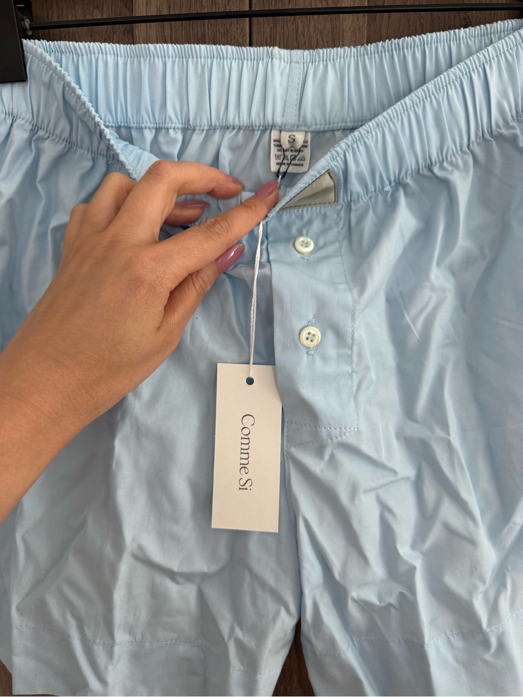 Nwt Revolve Comme Si La Boxer Classica Short In Grecian Blue Size Small — image 5 of 8